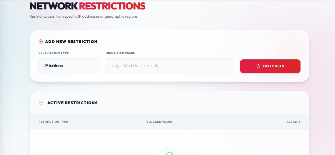 IP Ban Options