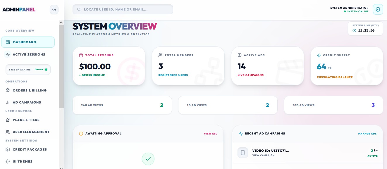 Admin Dashboard