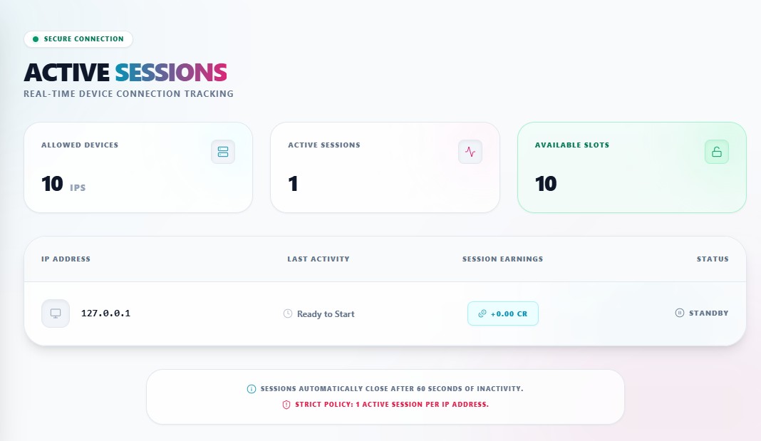 Account Security Sessions