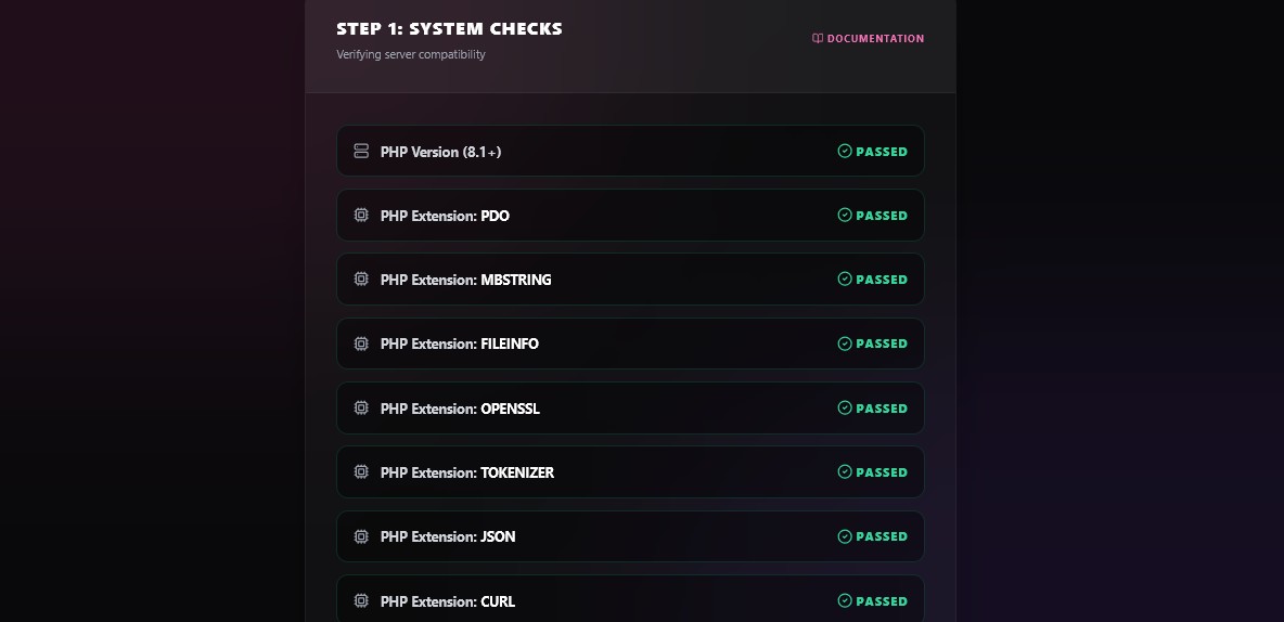 Server Requirements Check