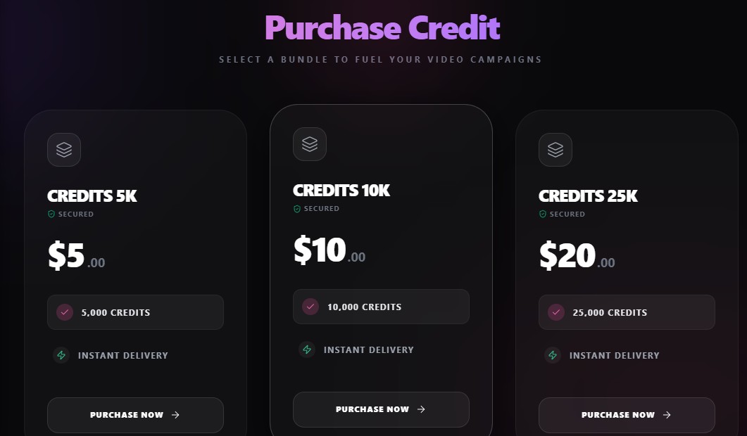 Buy Credits Portal